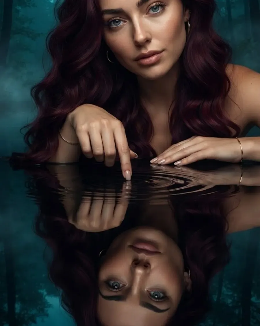 Enigmatic Reflection in a Mysterious Forest