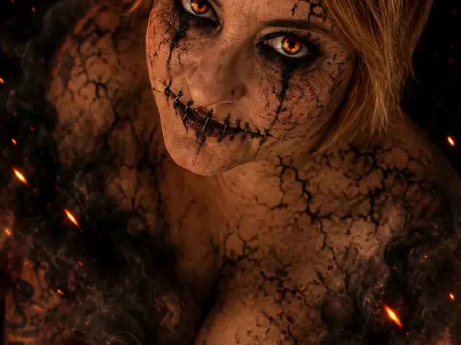 Düsteres Porträt zu Halloween