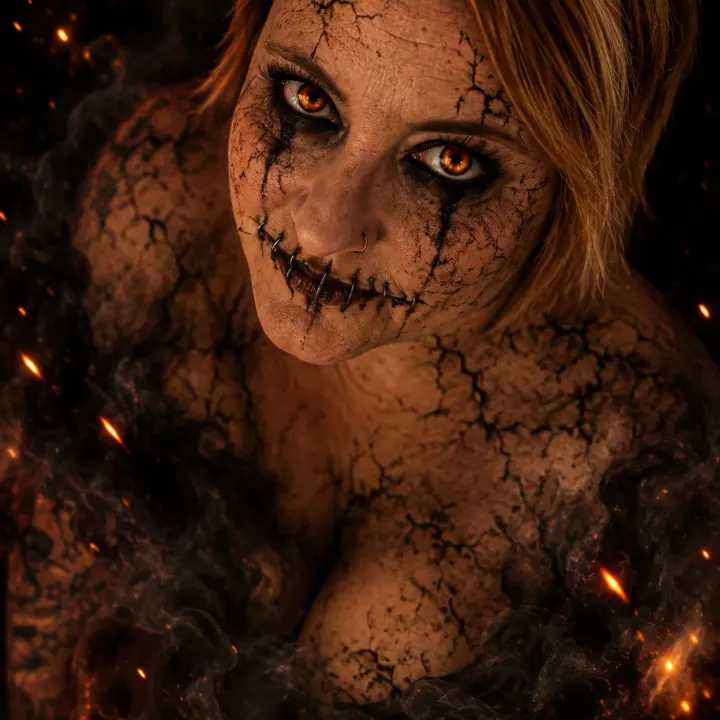 Düsteres Porträt zu Halloween