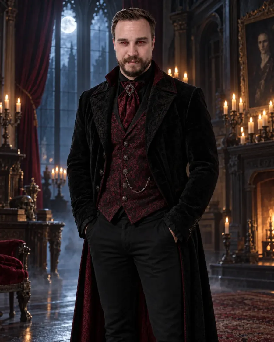 Vampirfürst/in im gotischen Herrenhaus