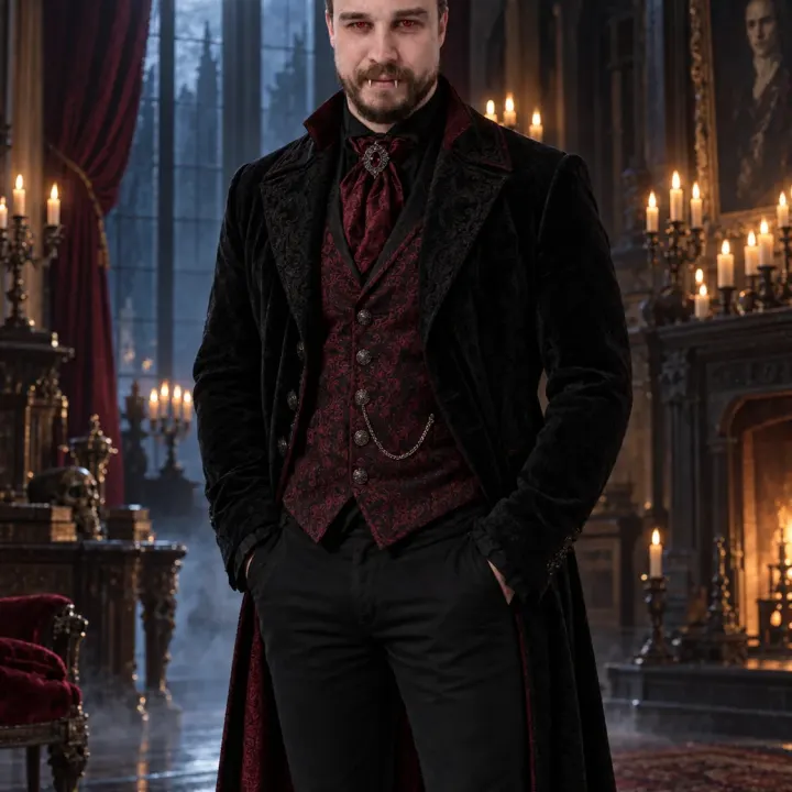 Vampirfürst/in im gotischen Herrenhaus