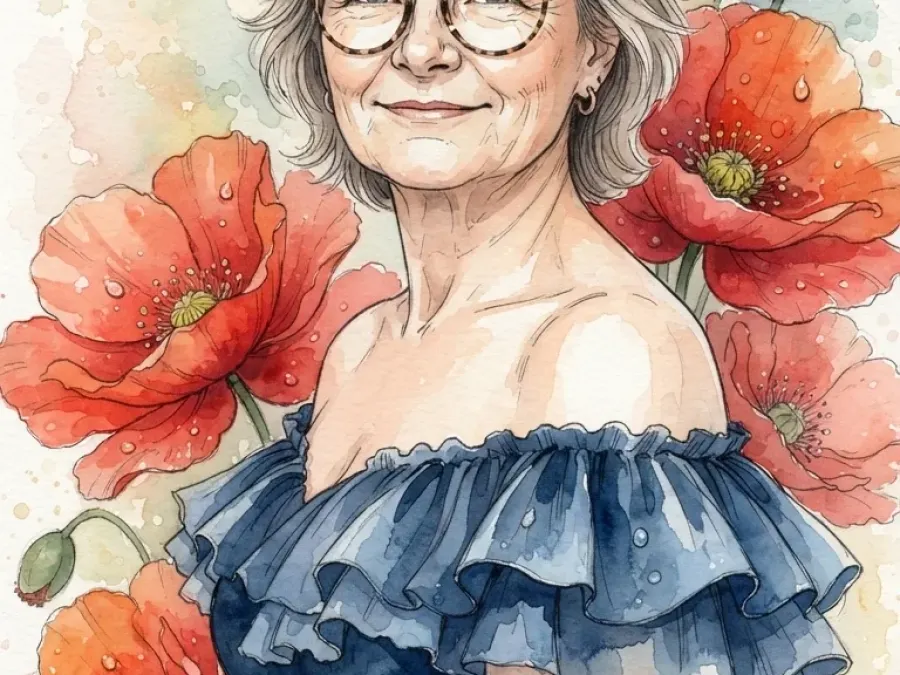 Eva-Maries florales Porträt