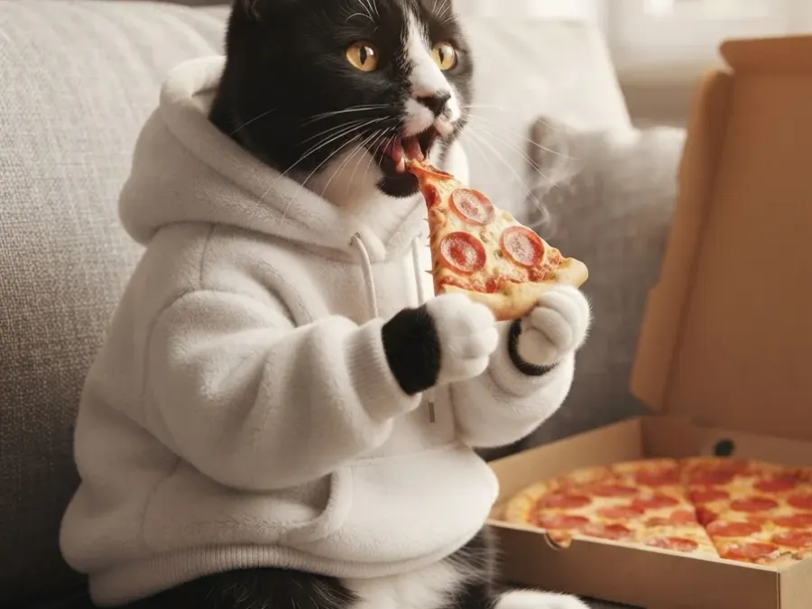 Die perfekte Pizza-Katze
