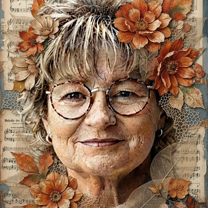 Ein Gesicht voller Herbstgedanken