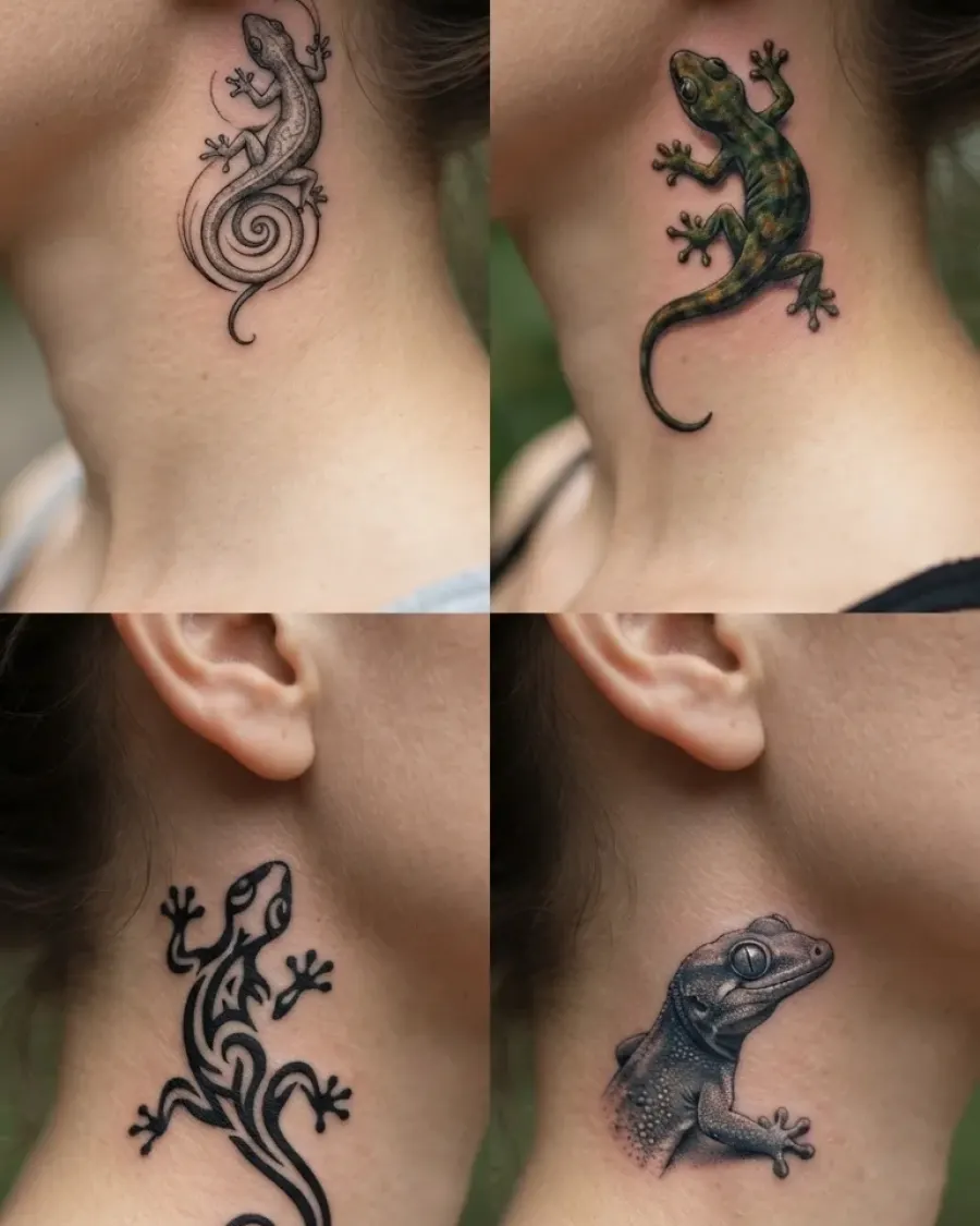 Gecko-Tattoo mit deren Bedeutungen