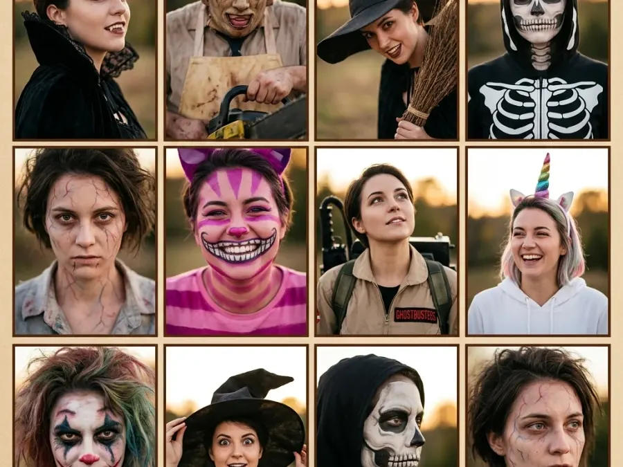 12er Collage für Halloween