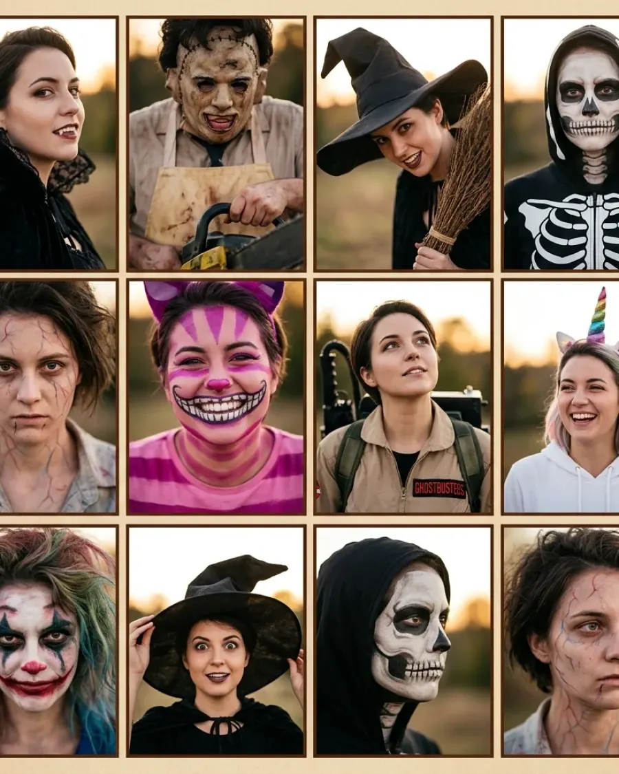 12er Collage für Halloween