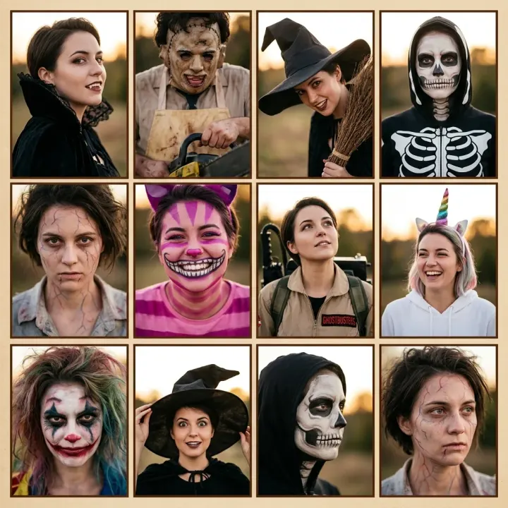 12er Collage für Halloween