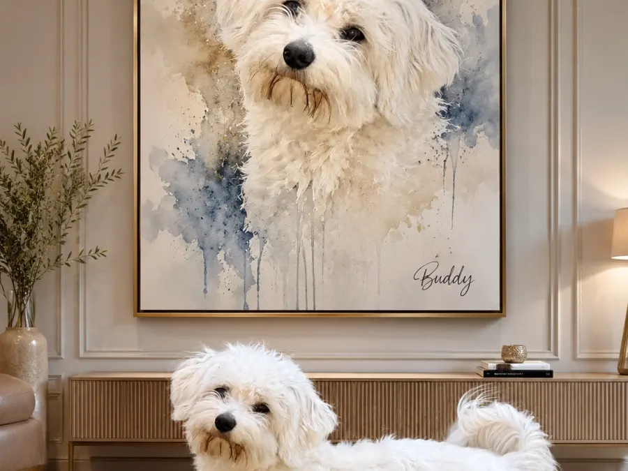 Hundeportrait mit Foto