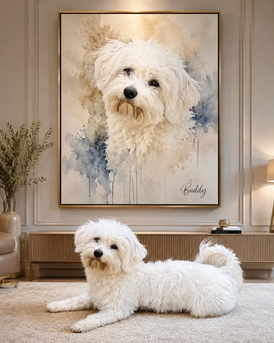 Hundeportrait mit Foto