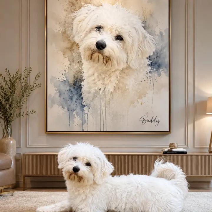 Hundeportrait mit Foto