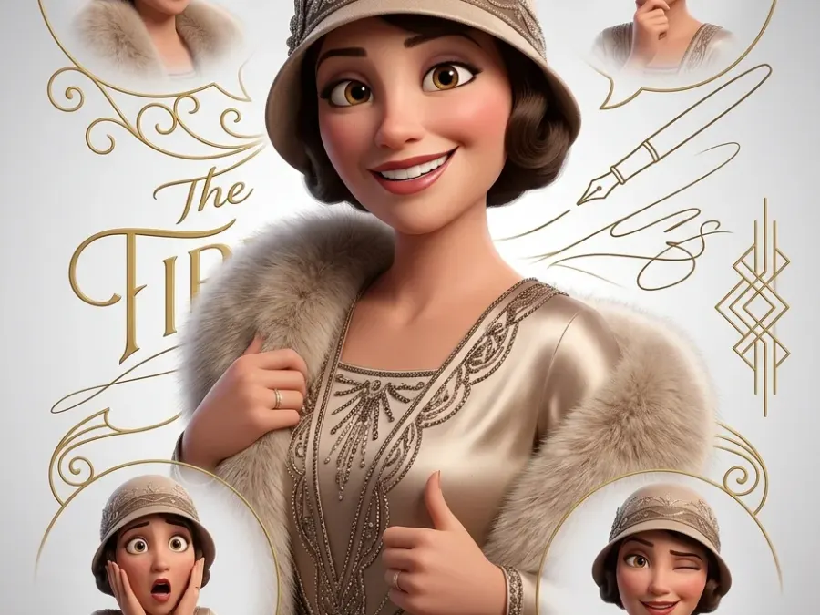 1920er Pixar-Karikatur-Porträt