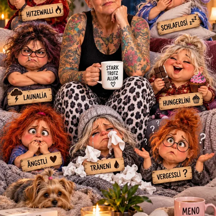 „Die 7 Wechseljahres-Zwerge – Chaos, Charme & ganz viel Humor“ 😂🔥💤🍫💧