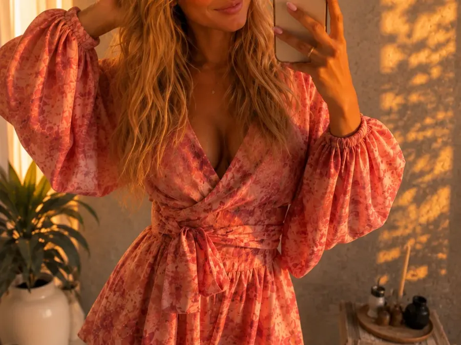 Elegantes Mirror-Selfie