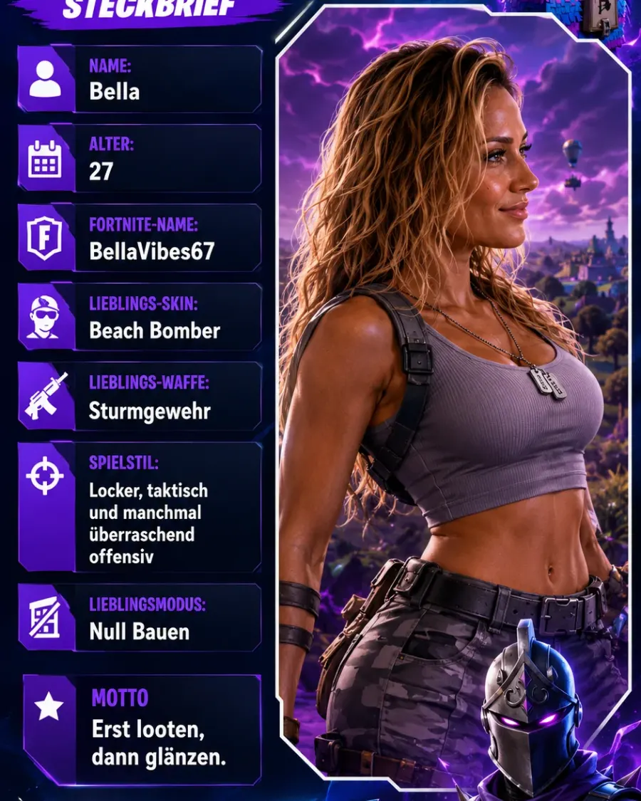 Fortnite Steckbrief für Spielersuche