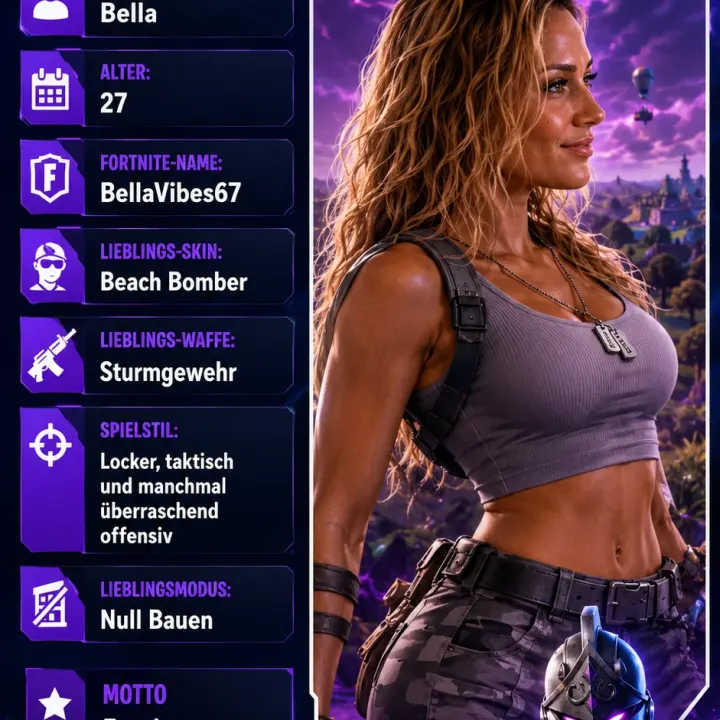 Fortnite Steckbrief für Spielersuche