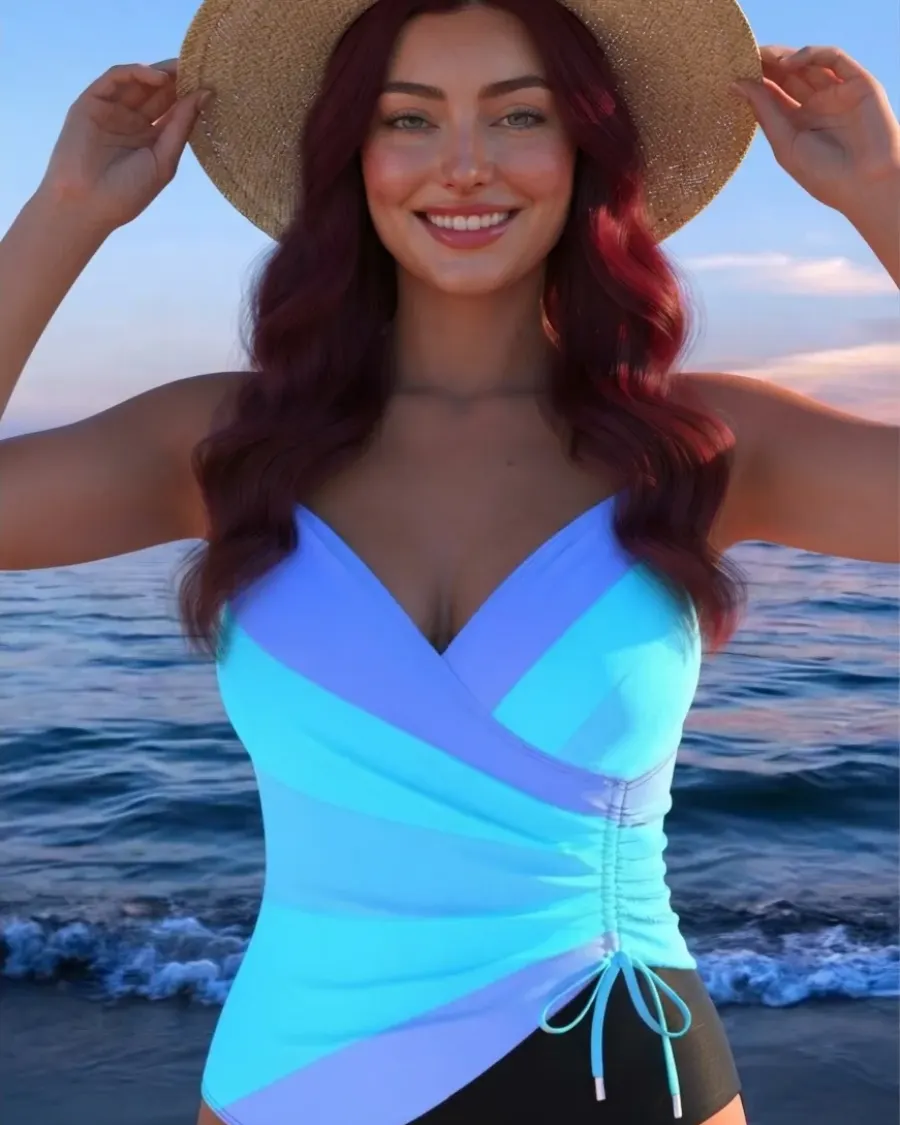 Sun-Kissed Reverie: Embraced by Azure and Woven Shade