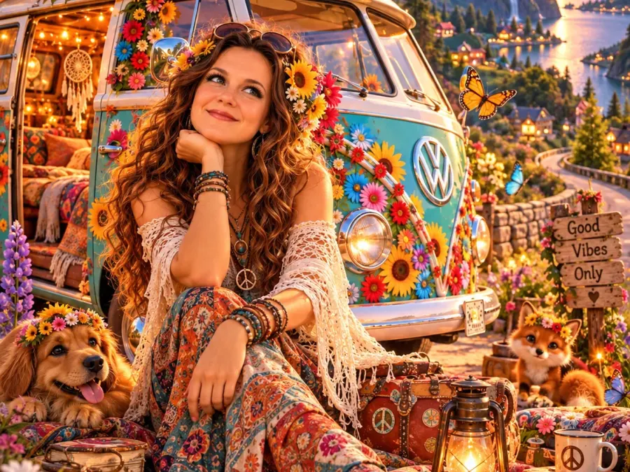 The Magical Flower-Power Roadtrip» 🌻🚌✨