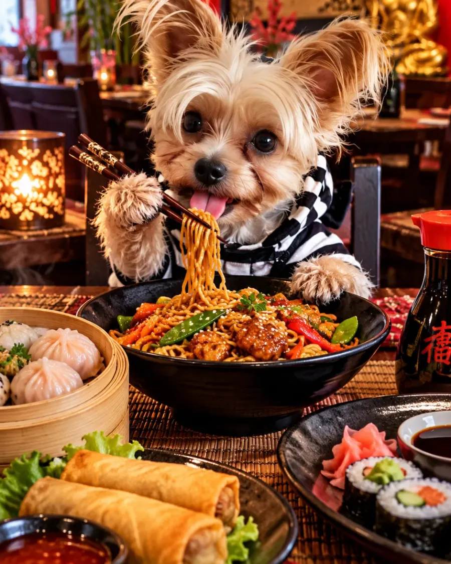 MEIN HAUSTIER IM ASIA-RESTAURANT 🐾🤣