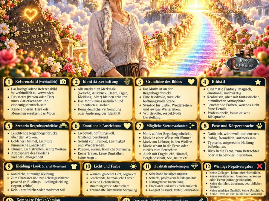 🌈 UNIVERSALER MITMACH-MASTER-PROMPT „REGENBOGENBRÜCKE – WO LIEBE EWIG WEITERLEBT“
