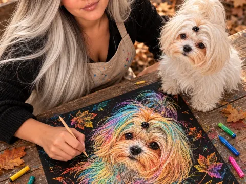 🖍️🍂 MY PET · RAINBOW SCRATCH ART