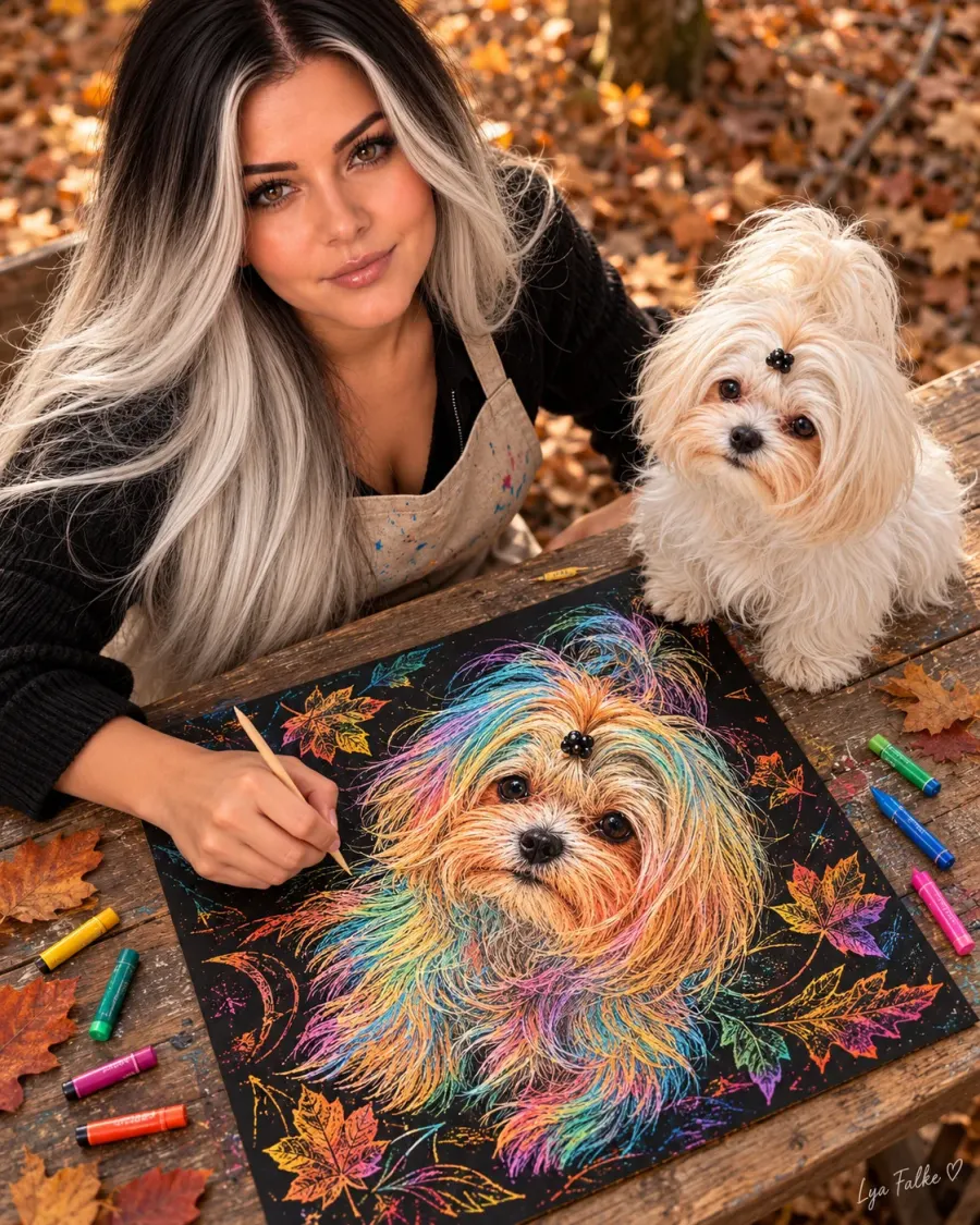 🖍️🍂 MY PET · RAINBOW SCRATCH ART