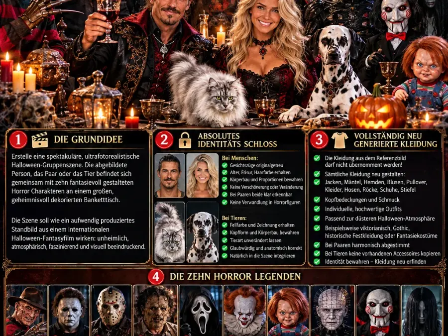 „Der geheimnisvolle Tisch der zehn Horror Legenden"