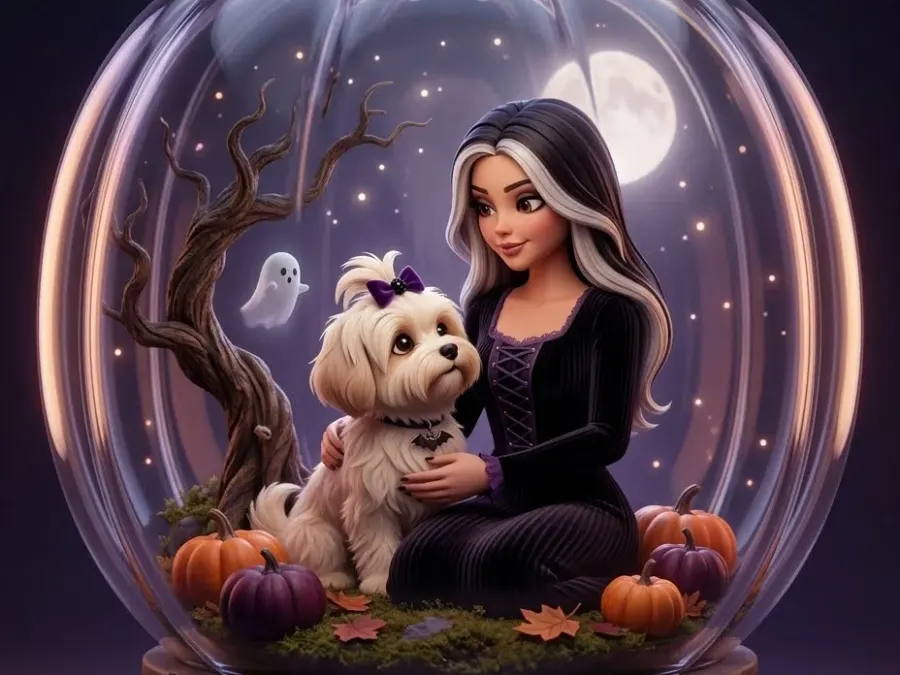 🦇 GOTHIC SOULMATES · HUMAN & PET 🎃 PUMPKIN GLASS WORLD EDITION