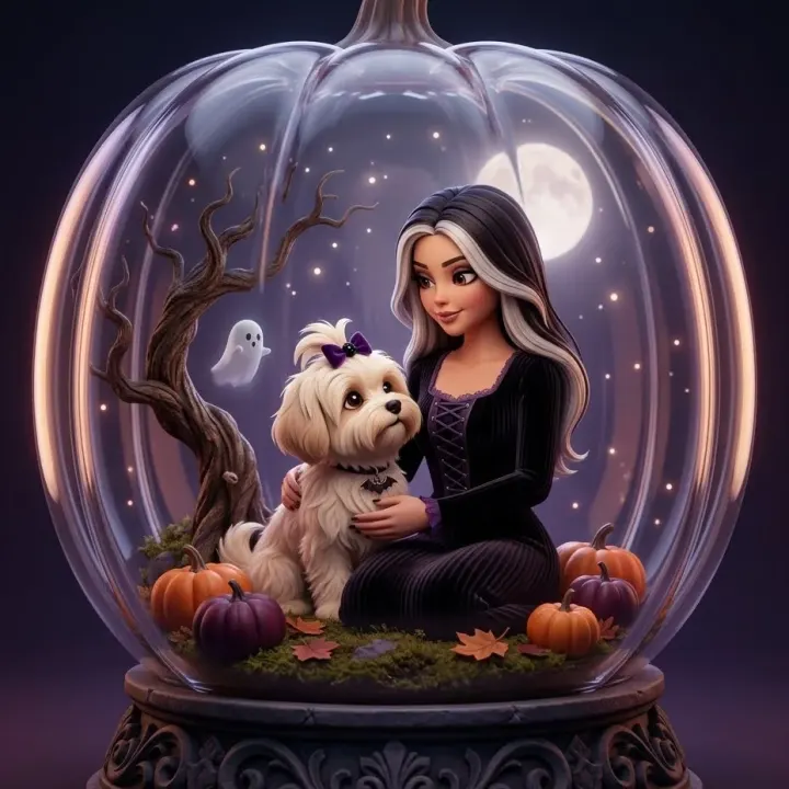 🦇 GOTHIC SOULMATES · HUMAN & PET 🎃 PUMPKIN GLASS WORLD EDITION