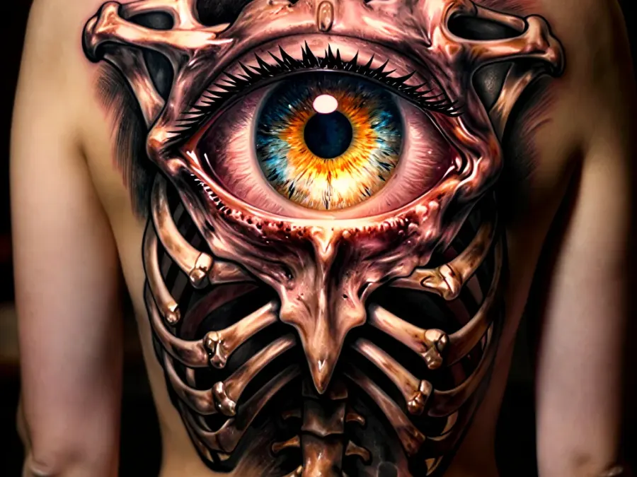Tattoo - Auge- Knochen