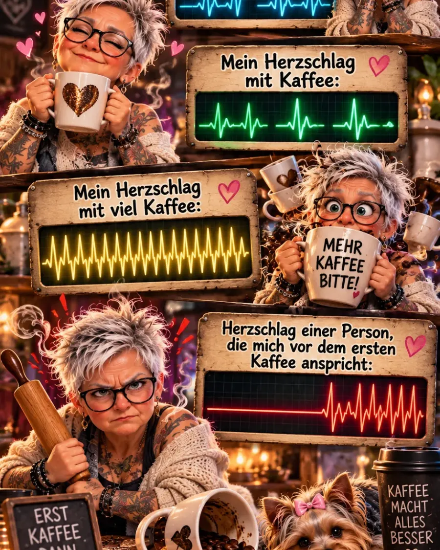 MEIN HERZSCHLAG – MIT UND OHNE KAFFEE! 🤣☕❤️