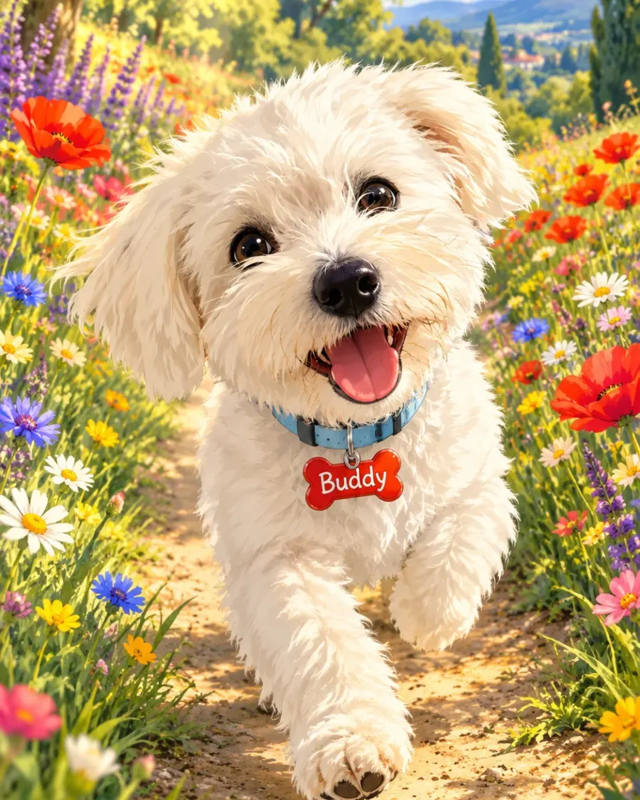 Dein Hund als Illustration Smartphone Wallpaper