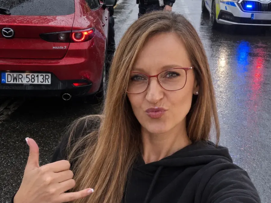 Kontrola drogowa na luzie