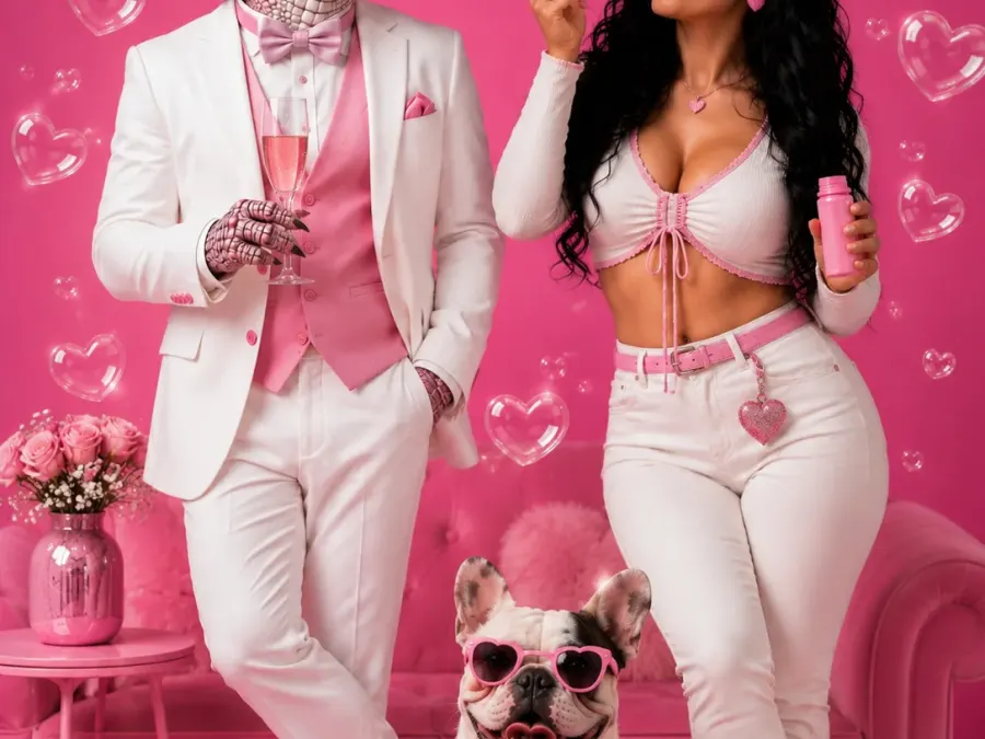Krokodil in Pink