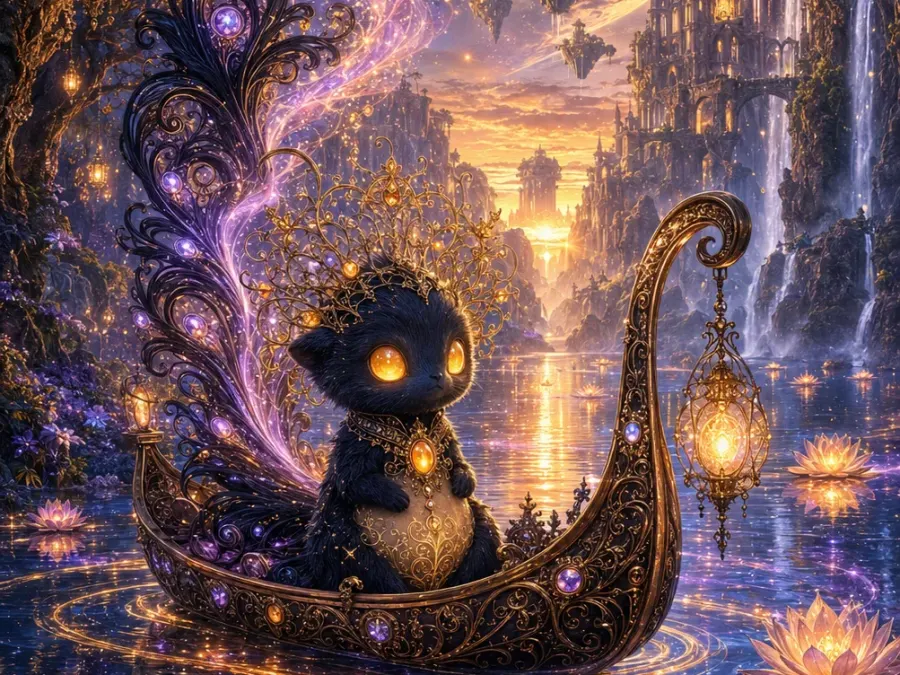 ✨🌙„Die kleine Hüterin des Lichterflusses“