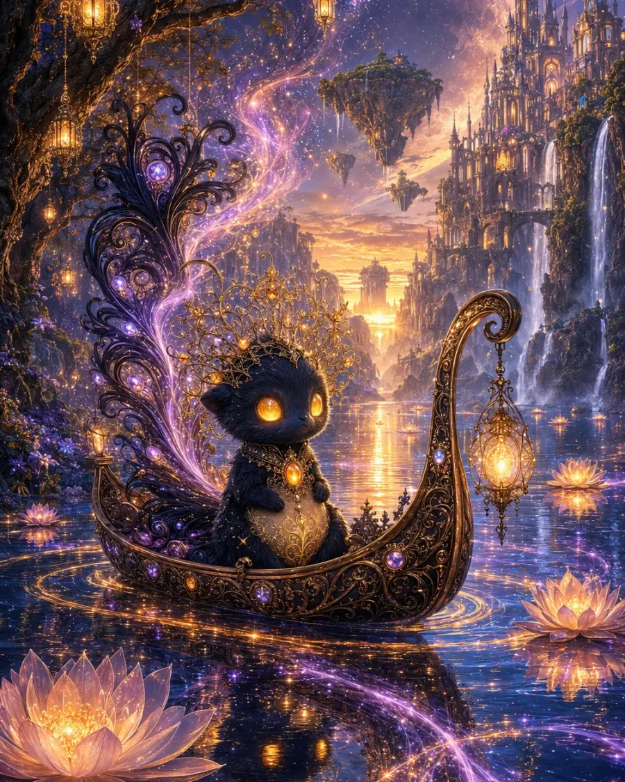 ✨🌙„Die kleine Hüterin des Lichterflusses“