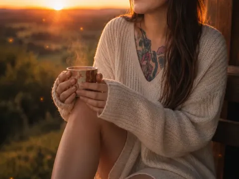 Manchmal ist der schönste Moment der, in dem man einfach nur da sitzt, tief durchatmet und die Welt für einen Augenblick vergisst. 💖