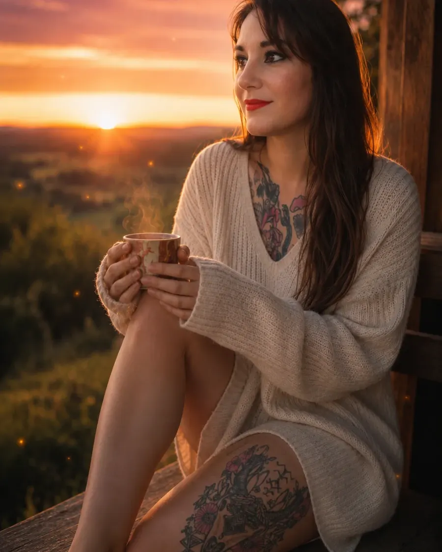 Manchmal ist der schönste Moment der, in dem man einfach nur da sitzt, tief durchatmet und die Welt für einen Augenblick vergisst. 💖