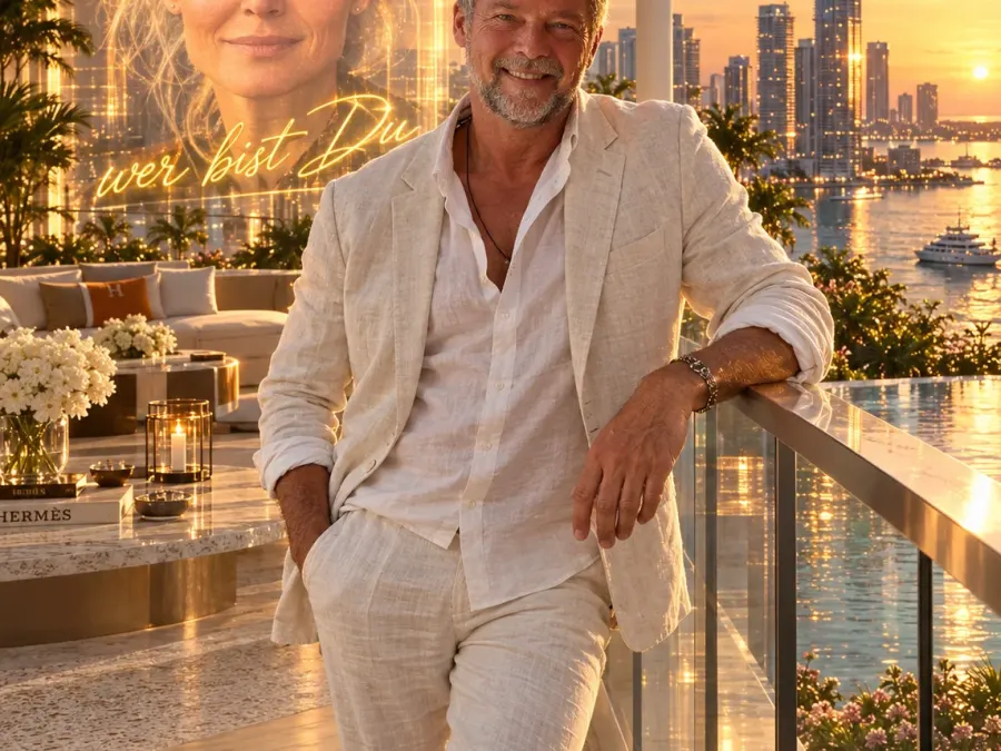 Penthouseterrasse mit Hologramm