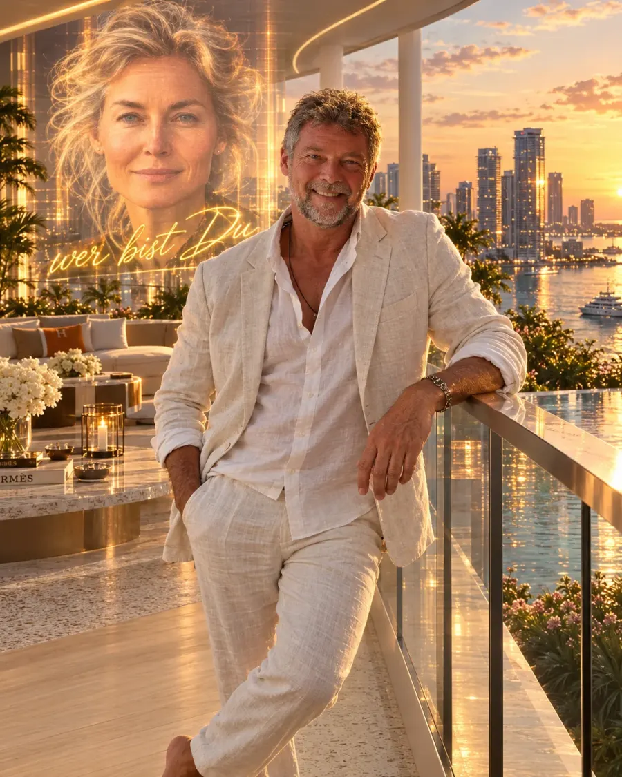 Penthouseterrasse mit Hologramm