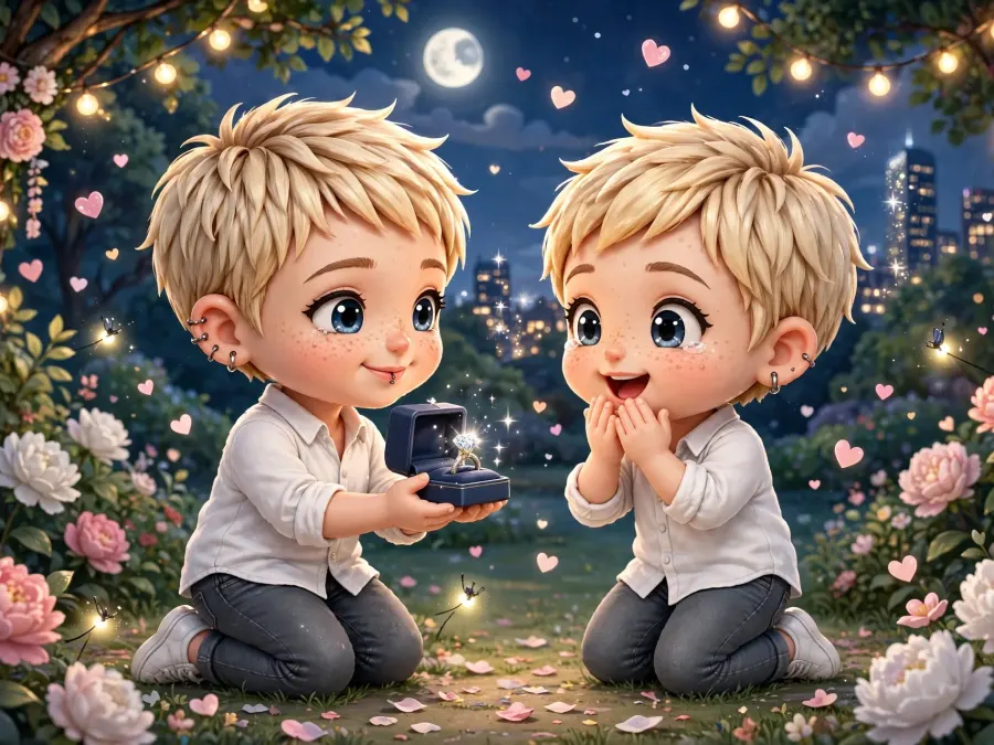 Zwei süße Chibi Figuren