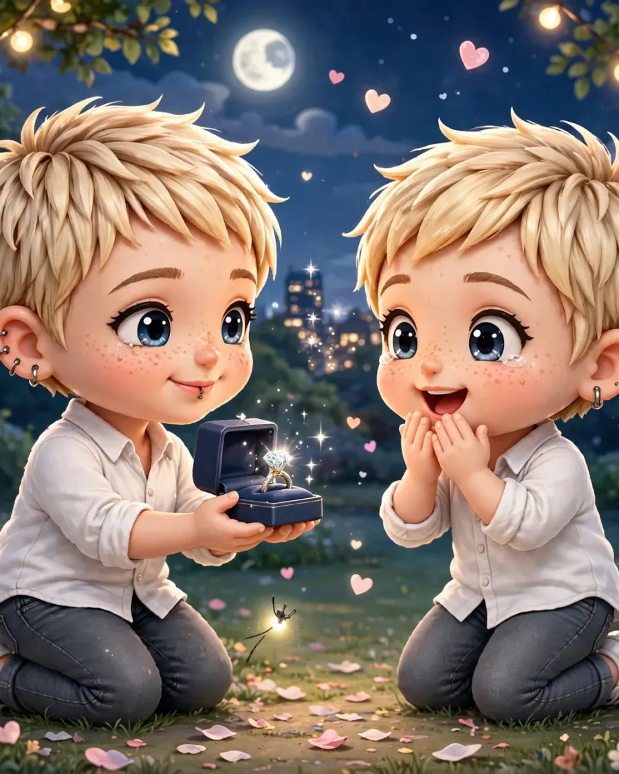 Zwei süße Chibi Figuren