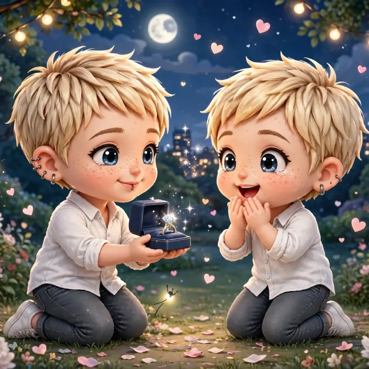 Zwei süße Chibi Figuren