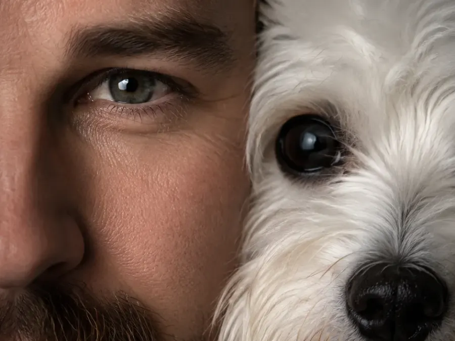 Vermischtes Doppel-Portrait mit deinem Haustier