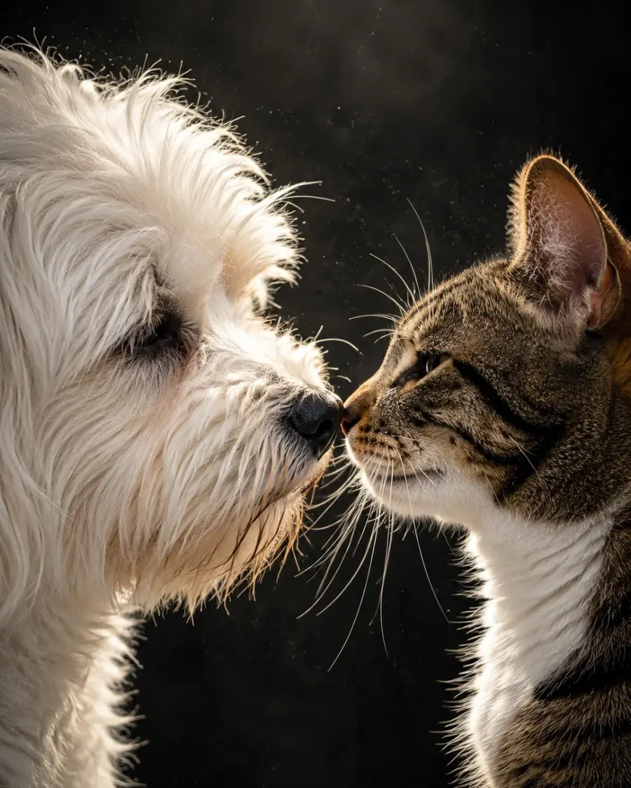 Hund & Katze - Doppelportrait