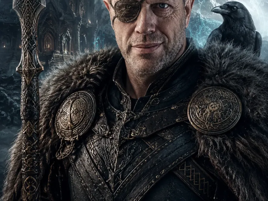 Odin, Oberster Gott der Æsir, Herrscher von Asgard, Gott der Weisheit, Magie und des Krieges.