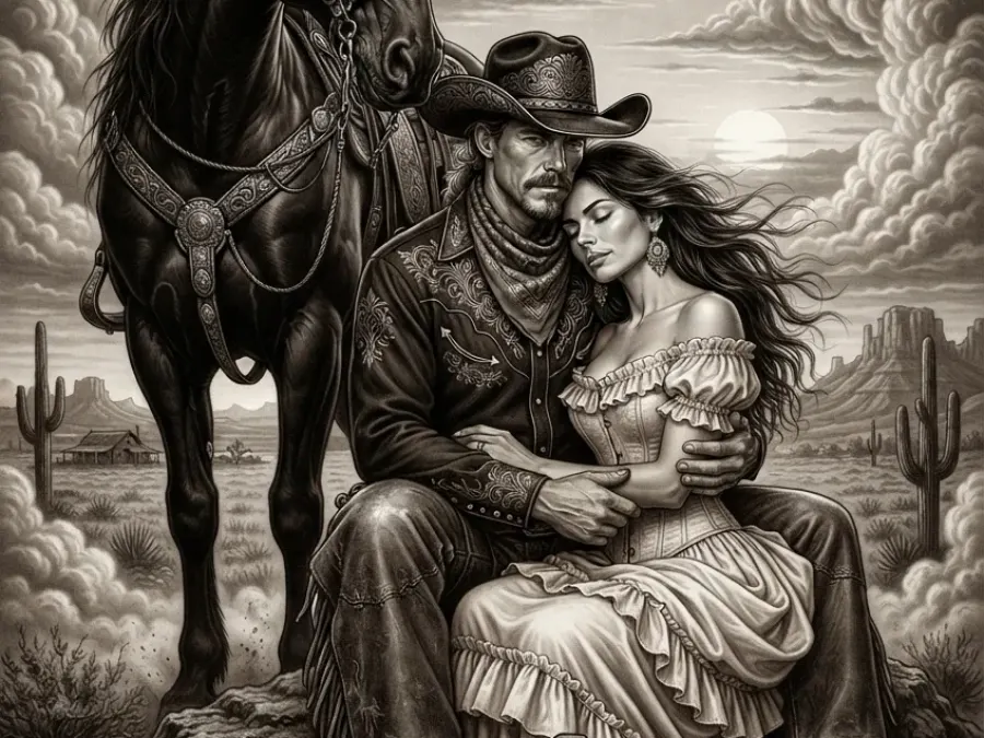 Ein episches, hyperrealistisches Dark-Western-Meisterwerk