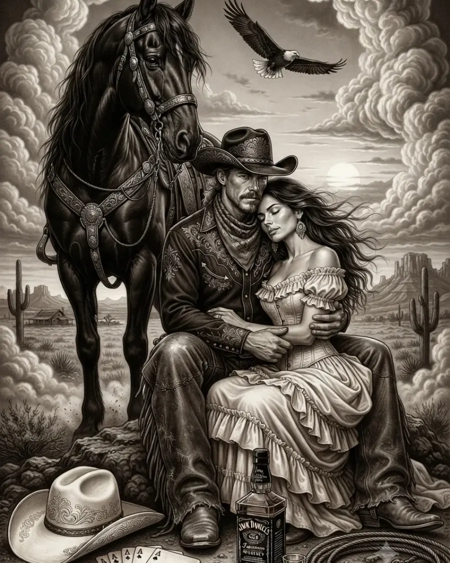 Ein episches, hyperrealistisches Dark-Western-Meisterwerk