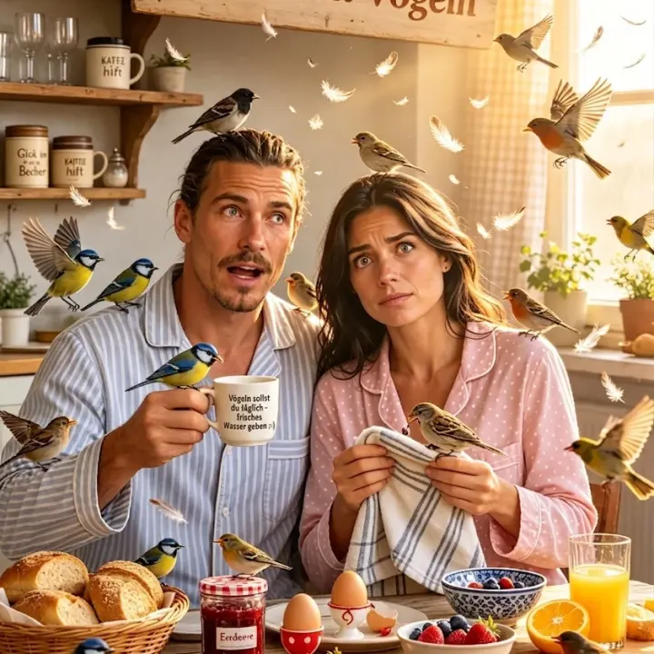 Der Morgen beginnt mit Vögeln