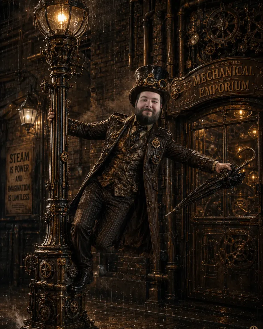 Singin' in the Rain - Steampunk-Porträt meines Sohnes